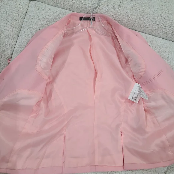 Boys Size 7 Blazer Dress Sport Coat Miami Vice Pink Suit Jacket Shawl Lapels - Picture 2 of 7